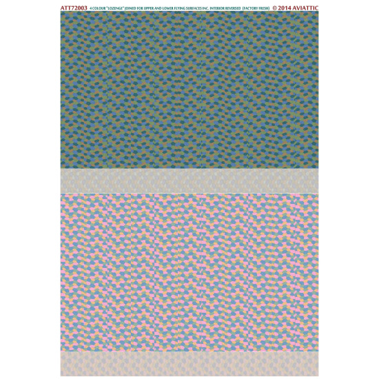 Aviattic ATT72003 1/72 4 colour lozenge joined for upper and lower flying surfaces inc. interior reversed (factory fresh) Aviattic ATT72003 1/72 4 colour lozenge joined for upper and lower flying surfaces inc. interior reversed (factory fresh)