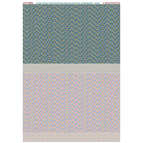 Aviattic ATT72004 1/72 4 colour lozenge joined for upper and lower flying surfaces inc. interior reversed (faded)