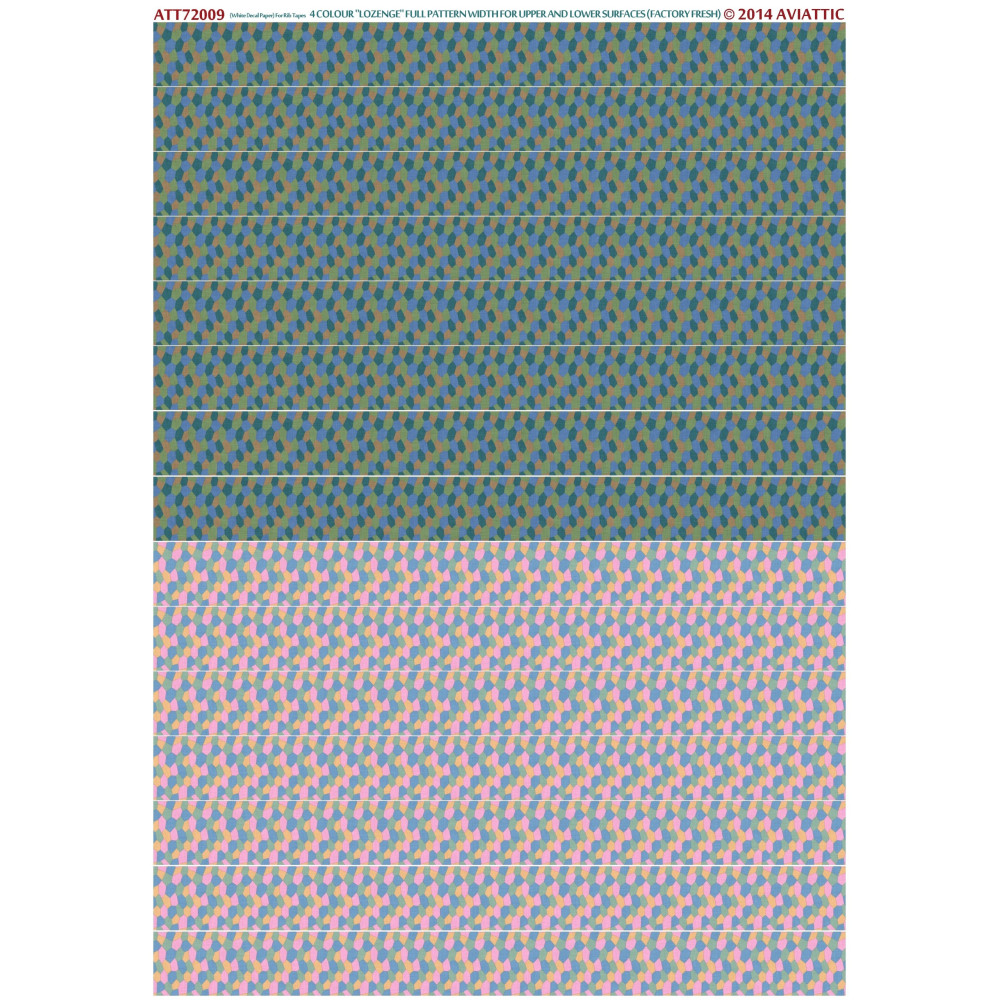 Aviattic ATT72009 1/72 (white decal paper for rib tapes) 4 colour ...