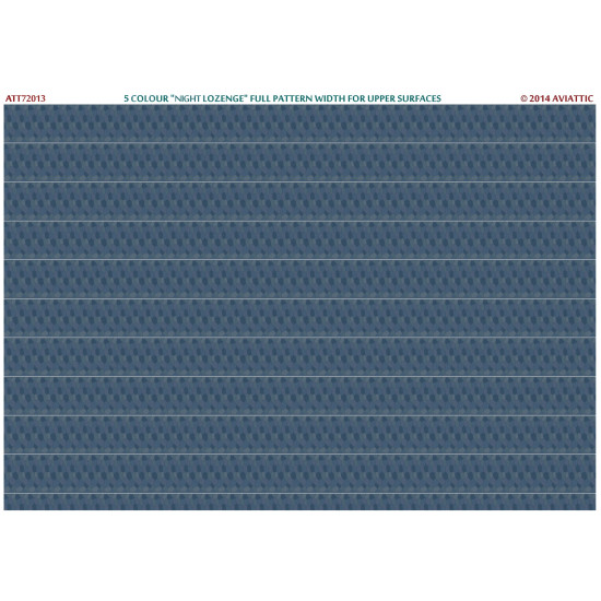 Aviattic ATT72013 1/72 5 colour night lozenge full pattern width for upper surfaces Aviattic ATT72013 1/72 5 colour night lozenge full pattern width for upper surfaces