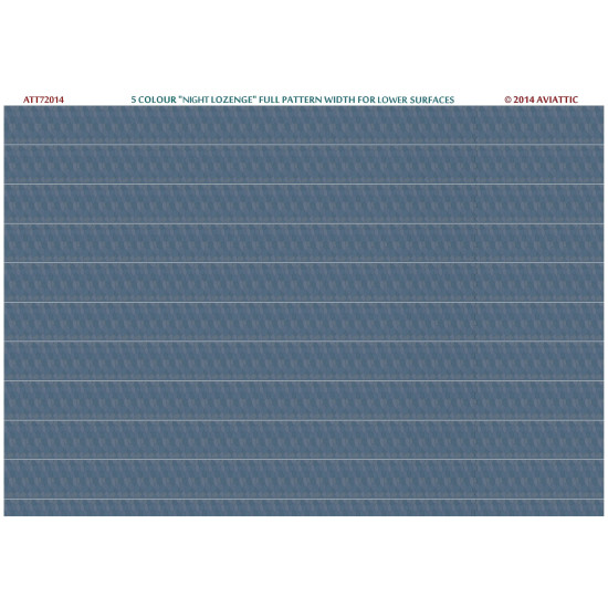Aviattic ATT72014 1/72 5 colour night lozenge full pattern width for lower surfaces Aviattic ATT72014 1/72 5 colour night lozenge full pattern width for lower surfaces