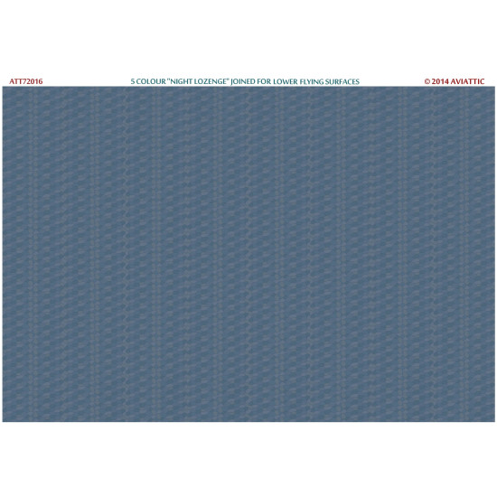 Aviattic ATT72016 1/72 5 colour night lozenge joined for lower flying surfaces Aviattic ATT72016 1/72 5 colour night lozenge joined for lower flying surfaces