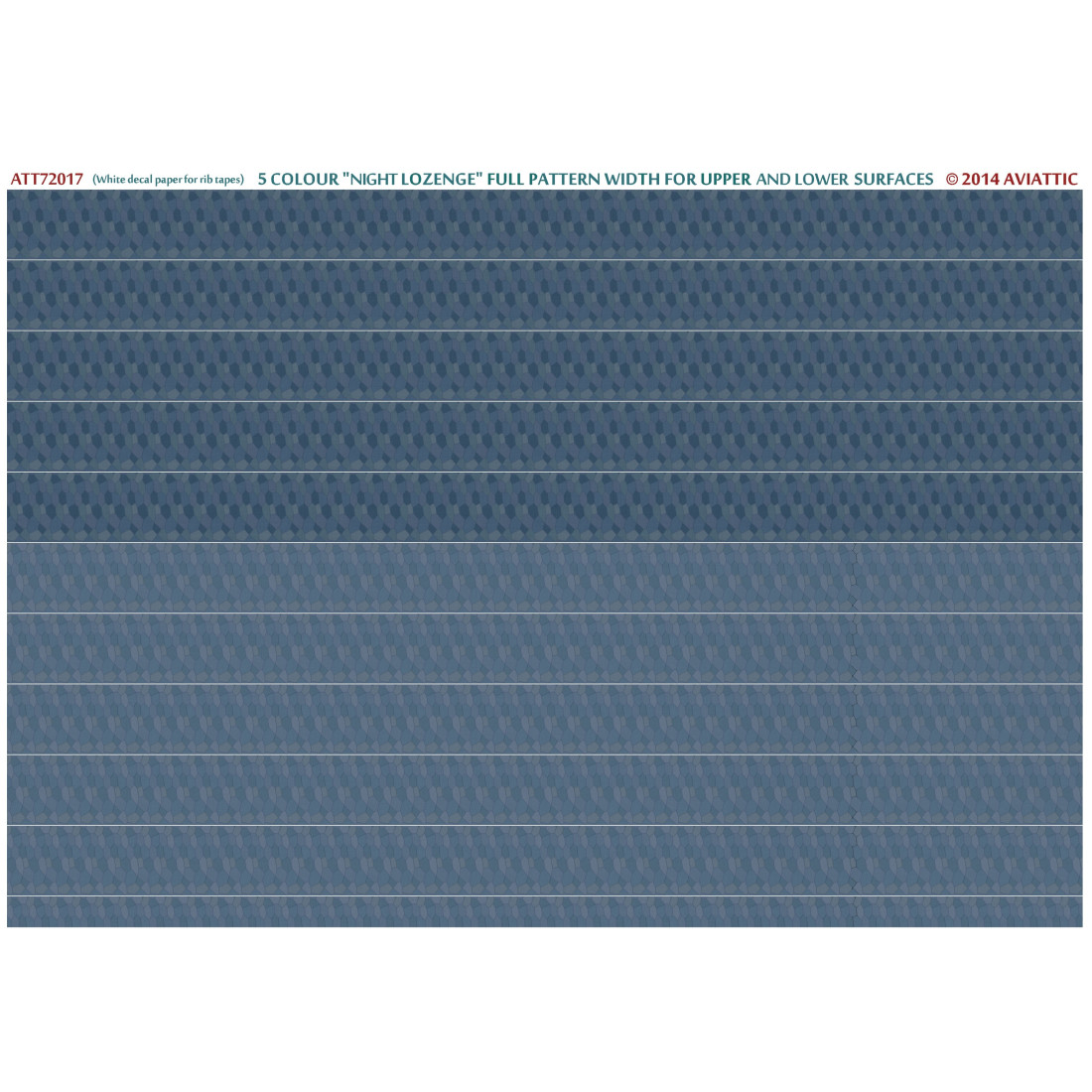 Aviattic ATT72017 1/72 (white decal paper for rib tapes) 5 colour night ...