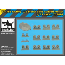 Black Dog 72098 1/72 T 34/85 factory 122 model 1945 conversion set for Trumpeter