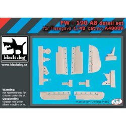 Black Dog A48009 1/48 Fw-190 A8 detail set for Hasegawa