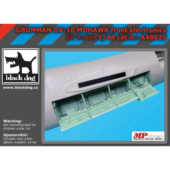 Black Dog A48025 1/48 Grumman OV 1D Mohawk front electronic for Roden