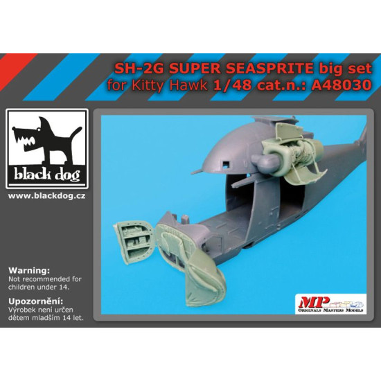 Black Dog A48030 1/48 SH-2 G Super Seasprite big set for Kity Hawk