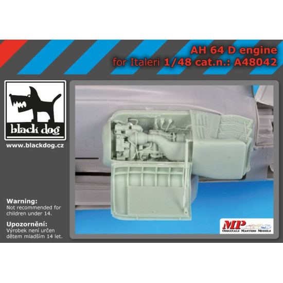 Black Dog A48042 1/48 AH-64 D engine for Italeri