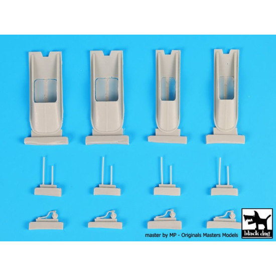 Black Dog A48049 1/48 Ch-47 Chinook ski accessories set for Italeri