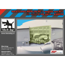 Black Dog A48058 1/48 Westland Merlin HC-3 engine #1 for Airfix