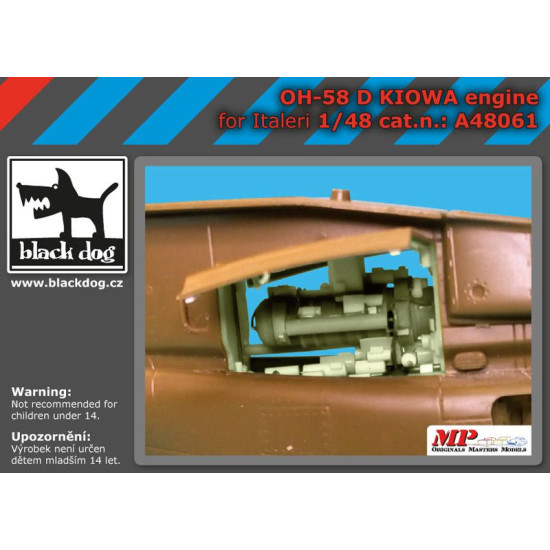 Black Dog A48061 1/48 OH-58 D Kiowa engine for Italeri