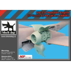 Black Dog A48063 1/48 OV-1 D Mohawk engine for Roden