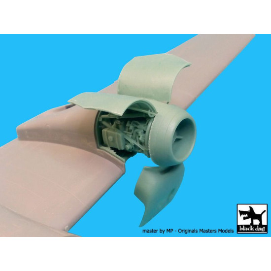 Black Dog A48063 1/48 OV-1 D Mohawk engine for Roden