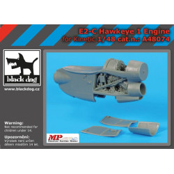 Black Dog A48074 1/48 E-2 C Hawkeye 1 engine for Kinetic