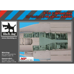 Black Dog A48080 1/48 F-16 C Wheel bay for Tamiya