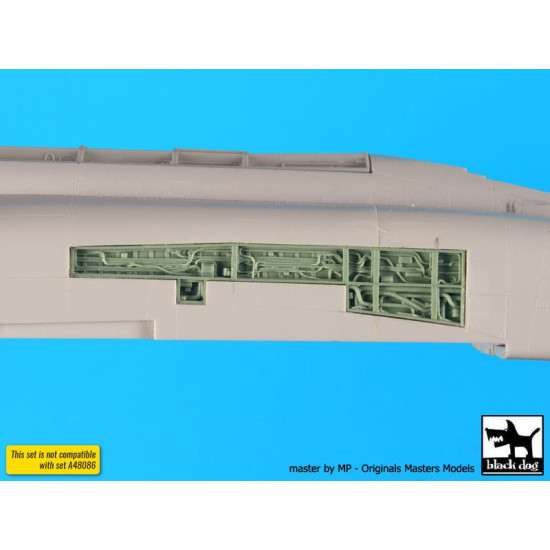 Black Dog A48087 1/48 F4J Phantom side electronics for Hasegawa