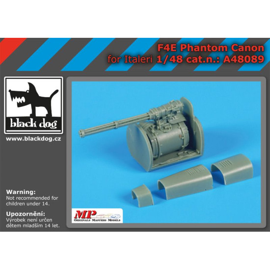 Black Dog A48089 1/48 F4E Phantom canon for Italeri