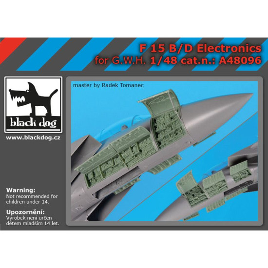 Black Dog A48096 1/48 F-15 B/D electronics for G.W.H