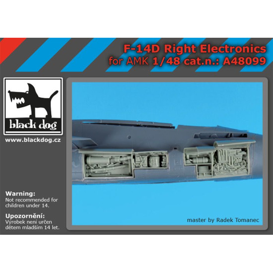 Black Dog A48099 1/48 F-14 D right electronics for AMK