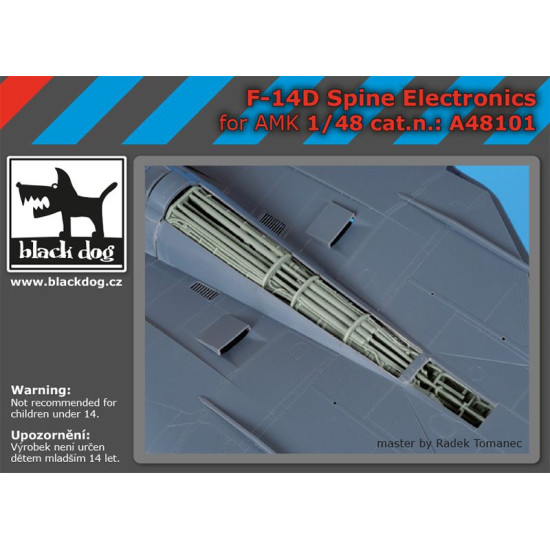 Black Dog A48101 1/48 F-14 D spine electronics for AMK