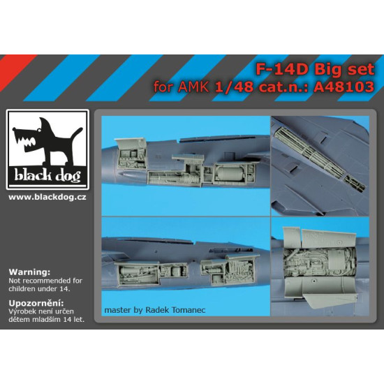 Black Dog A48103 1/48 F-14 D big set for AMK