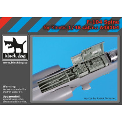 Black Dog A48104 1/48 F-104 spine for Kinetic