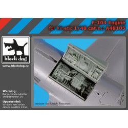 Black Dog A48105 1/48 F 104 engine for Kinetic