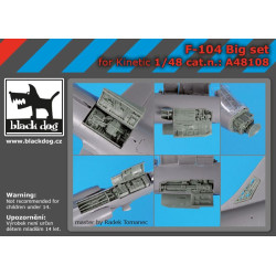 Black Dog A48108 1/48 F-104 big set for Kinetic