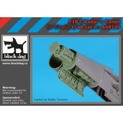 Black Dog A48109 1/48 F 18 C radar+canon for Kinetic