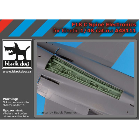 Black Dog A48111 1/48 F-18 C spine electronic for Kinetic