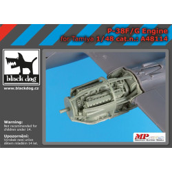 Black Dog A48114 1/48 P 38 F-G engine for Tamiya