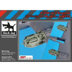 Black Dog A48115 1/48 P-38 F-G engines for Tamiya