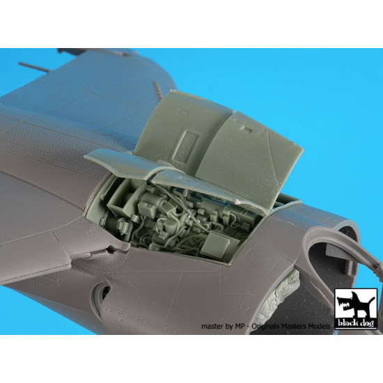 Black Dog A48117 1/48 Harrier GR 1/3 engine +electronics for Kinetic