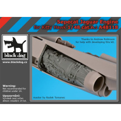 Black Dog A48118 1/48 Sepecat Jaguar engine for Kitty Hawk