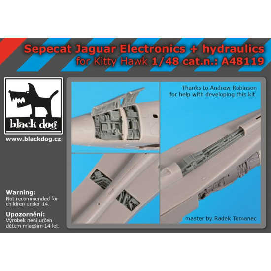 Black Dog A48119 1/48 Sepecat Jaguar electronics+hydraulics for Kitty Hawk