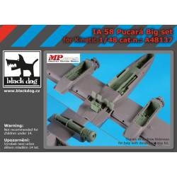 Black Dog A48137 1/48 IA 58 Pucará Big set for Kinetic