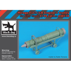 Black Dog A48138 1/48 Mirage F1CT/CR engine+trolley for Kitty Hawk