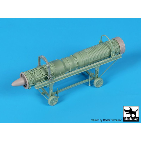 Black Dog A48138 1/48 Mirage F1CT/CR engine+trolley for Kitty Hawk