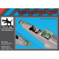 Black Dog A48139 1/48 Mirage F1 radar+spine electronic for Kitty Hawk