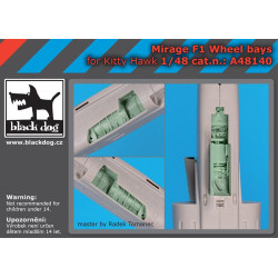 Black Dog A48140 1/48 Mirage F1 wheel bays for Kitty Hawk