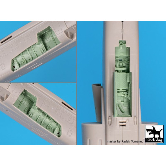 Black Dog A48140 1/48 Mirage F1 wheel bays for Kitty Hawk