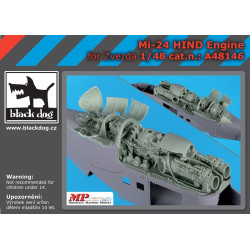 Black Dog A48146 1/48 Mi-24 Hind engine for Zvezda