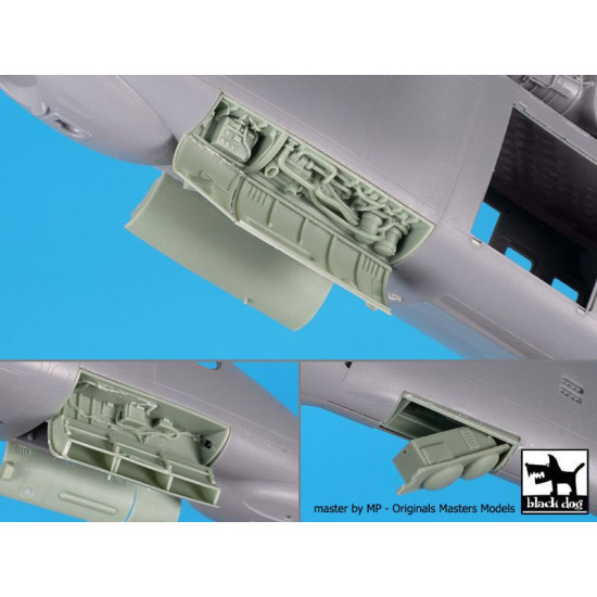 Black Dog A48147 1/48 Mi-24 Hind canon + electronics for Zvezda