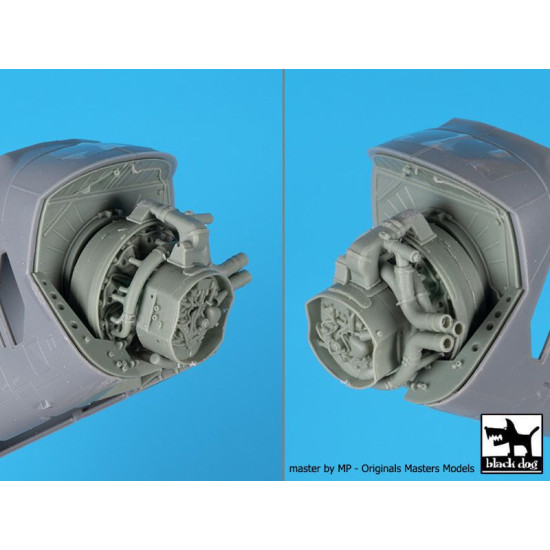 Black Dog A48149 1/48 H-34 Engine for Trumpeter