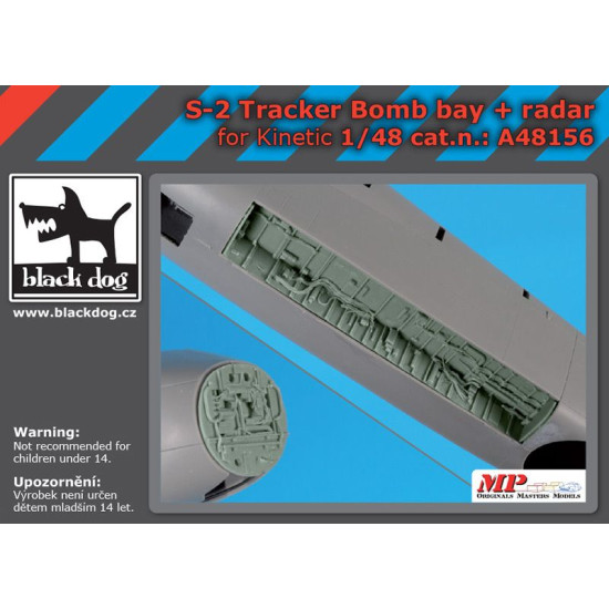 Black Dog A48156 1/48 S-2 Tracker bomb bay+radar for Kinetic