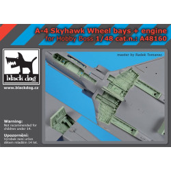 Black Dog A48160 1/48 A-4 Skyhawk wheel bays + engine for Hobby boss