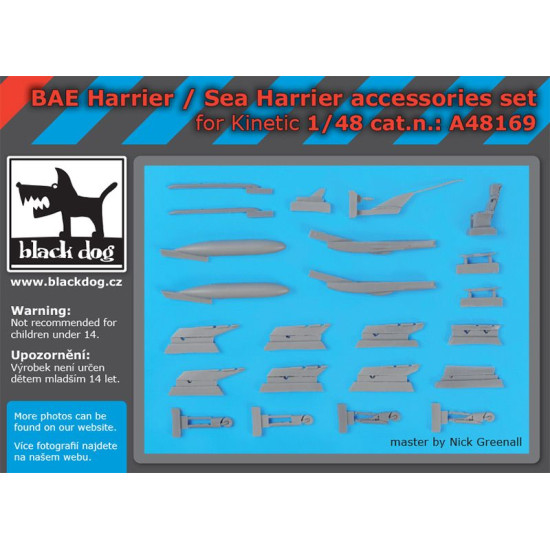 Black Dog A48169 1/48 BAE Harrier / Sea Harrier accessories set for Kinetic