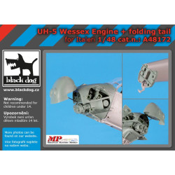 Black Dog A48172 1/48 UH-5 Wessex engine + folding tail for Italeri