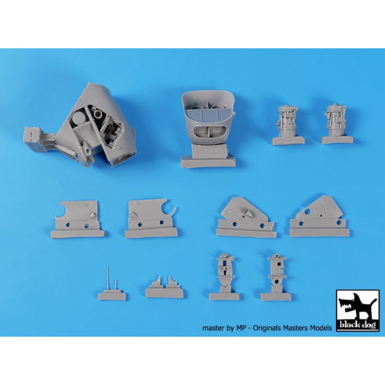 Black Dog A48172 1/48 UH-5 Wessex engine + folding tail for Italeri