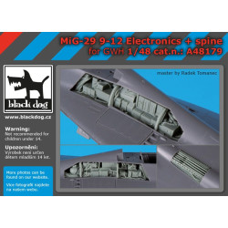 Black Dog A48179 1/48 Mig-29 9-12 electronics+spine for G.W.H